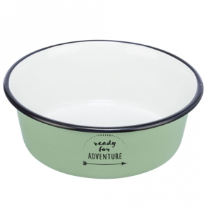 Trixie Napf aus Emaille/Edelstahl - ready for adventure - 0,3 l/� 12 cm