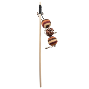 Duvoplus Cat Toy Spielangel Catchy knitted B�lle - braun