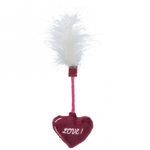 Trixie Katzenspielzeug Valentines Herz mit Federn