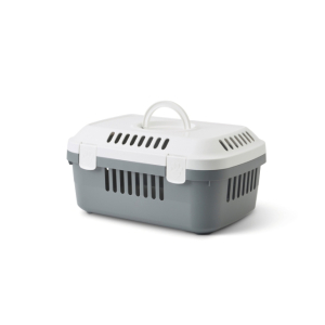 Savic Kleintier-Transportbox Discovery Compact - wei�/grau