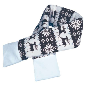 Trixie Xmas Fleeceschal - grau/wei� - S / 50 cm