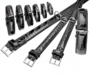 Karlie BUFFALO KROKO Bffelleder-Halsband - Schwarz - 40 mm, 65 cm
