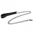 Duvoplus Kettenleine mit gepolstertem Griff - schwarz - 100cm/3mm