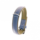 Karlie Vintage Trend Halsband - Rauchblau/Moosgr�n - 65cm / 40 mm