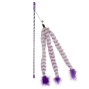 Duvoplus Cat Toy Spielangel Catchy Pl�sch-Schwanz - violett/wei�