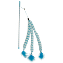 Duvoplus Cat Toy Spielangel Catchy Pl�sch-Schwanz - blau/wei�